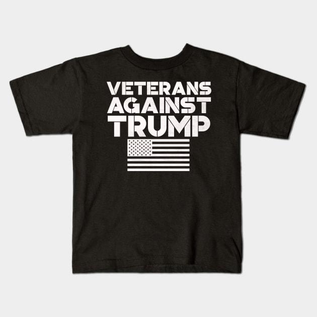 Veterans Against Trump Typography Design Kids T-Shirt by StreetDesigns